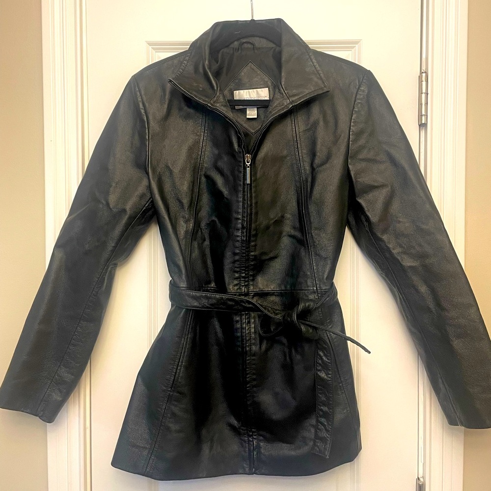 Worthington leather coat- size medium